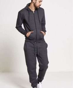 Charcoal Colour Hooded Tracksuits for Men