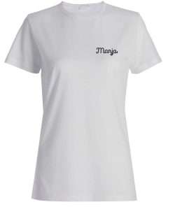 Manja Printed Women White T-shirts