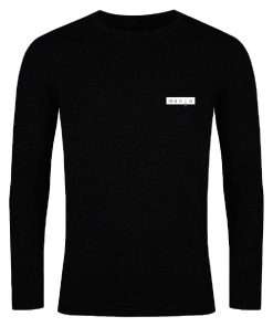 Basic Long Sleeve Polo T shirt Black Color For Men 5