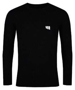Basic Long Sleeve Polo T shirt Black Color For Men 6