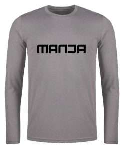 Basic Long Sleeve Polo T shirt Grey Melange Color For Men 2