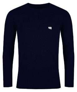 Basic Long Sleeve Polo T shirt Nevy Blue Color For Men 6
