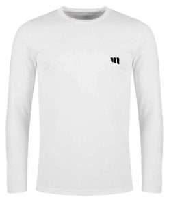 Basic Long Sleeve Polo T shirt White Color For Men 6