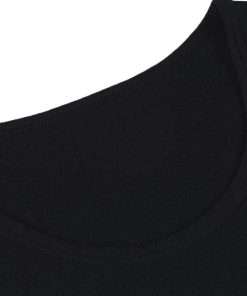 Black Color Man Round Neck Vest 1