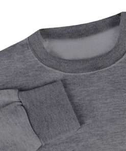 Charcoal Color Basic Sweatshirt For Man