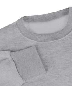 Grey Melange Color Basic Sweatshirt For Man 1