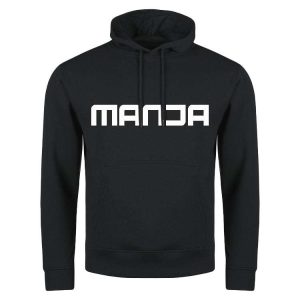 Pull Over Black Hoodie For Man 1