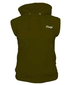 Script Logo Printed Women's Sleeveless Pullover Hoodie