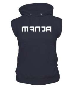1 Girls Hoodie Pullover Sleeveless Front Navy Basic-1