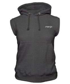 Girls Hoodie Pullover Sleeveless charcoal color