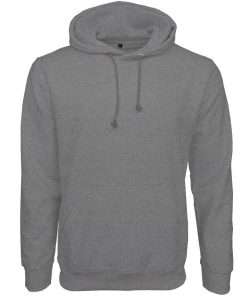 Men Hoodie Pullover Full Sleeve Front Grey Basic