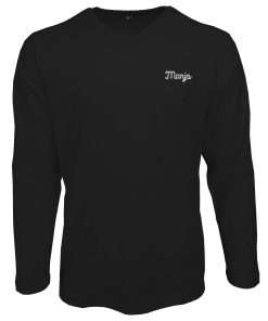 Script Logo Printed Men's Full Sleeve V-Neck T-Shirt