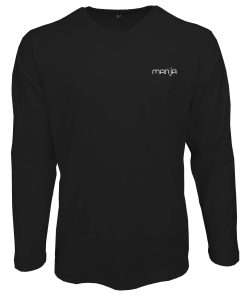 Men_s T-Shirt V-Neck Full Sleeve Black Logo 4