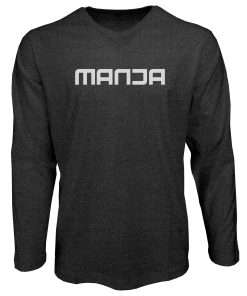 Men_s T-Shirt V-Neck Full Sleeve Charcoal Logo 5