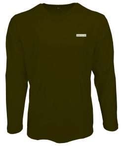Men_s T-Shirt V-Neck Full Sleeve Khaki Logo 2