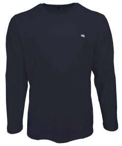 Men_s T-Shirt V-Neck Full Sleeve Navy Logo 1