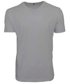 Men_s T-Shirt V-Neck Half Sleeve Grey
