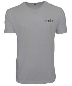 Men_s T-Shirt V-Neck Half Sleeve Grey Logo 4