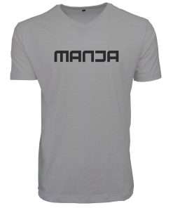 Men_s T-Shirt V-Neck Half Sleeve Grey Logo 5
