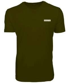 Men_s T-Shirt V-Neck Half Sleeve Khaki Logo 2