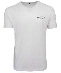 Men_s T-Shirt V-Neck Half Sleeve White Logo 4
