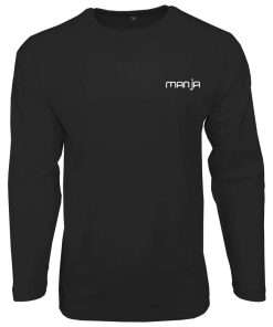 Men_s T-shirt Crewneck Full Sleeve Black Logo 1-min