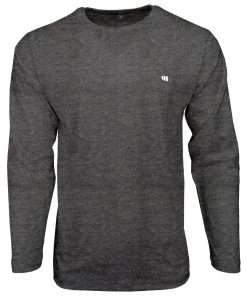Men_s T-shirt Crewneck Full Sleeve Charcoal Logo 5-min
