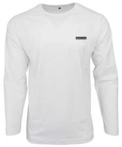Men_s T-shirt Crewneck Full Sleeve White Logo 3-min