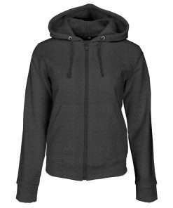 Women_s Hoodie Zipup Full Sleeve Charcoal