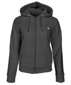 Women_s Hoodie Zipup Full Sleeve Charcoal Logo 4