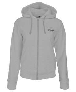 Women_s Hoodie Zipup Full Sleeve Grey Logo 2