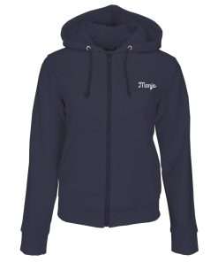 Women_s Hoodie Zipup Full Sleeve Navy Logo 2