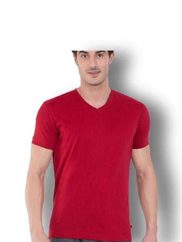 Best-Price-V-neck-Red-T-shirt-For-Mens