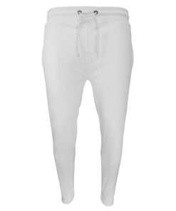 Basic Boy's Jogger Elasticated Cuff White