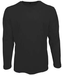 Boys T-Shirt V-Neck Full Sleeve Black