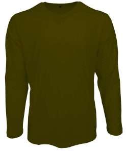 Basic Printed Boy's Full Sleeve V-Neck T-Shirt