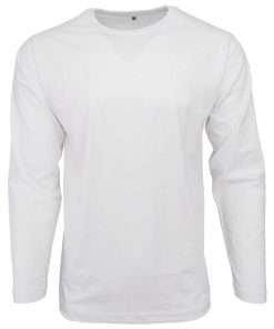 Boys T-shirt Crewneck Full Sleeve White