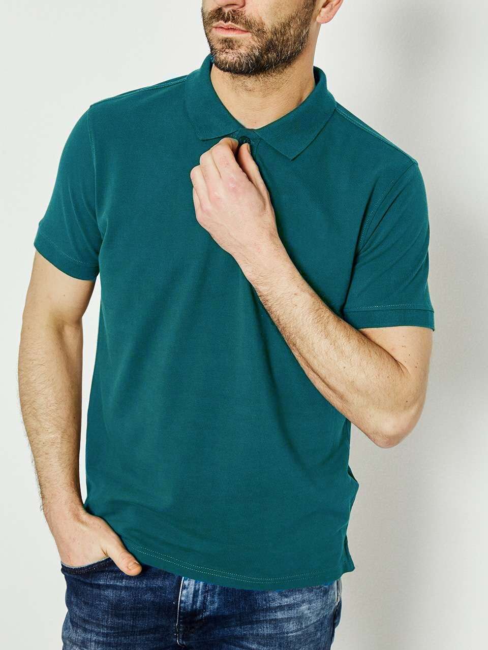 Dark-Sea-Green-Half-Sleeve-Boys-Polo-T-shirt