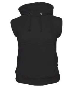 Girls Hoodie Pullover Sleeveless Black
