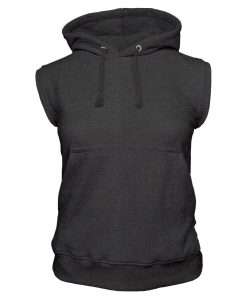 Girls Hoodie Pullover Sleeveless Charcoal