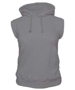 Girls Hoodie Pullover Sleeveless Grey