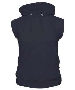 Girls Hoodie Pullover Sleeveless Navy Blue