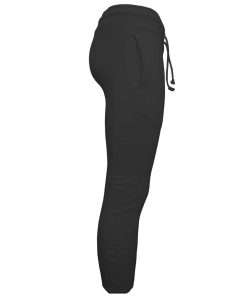 Girls Jogger Ribbed Black Side