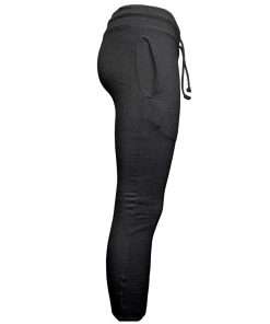 Girls Jogger Ribbed Charcoal Side