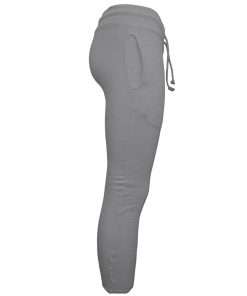 Girls Jogger Ribbed Grey Side