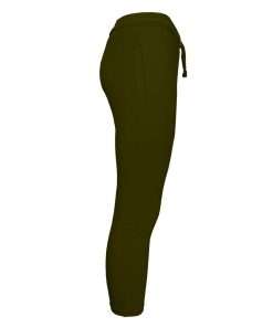 Girls Joggers Open Hem Khaki Side