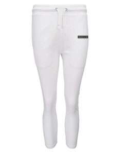 Girls Joggers Open Hem White 1