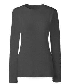 Girls T Shirt Full Sleeve Charcoal