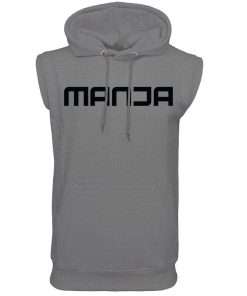 Men_s Hoodie Pullover Sleeveless Front Grey Logo