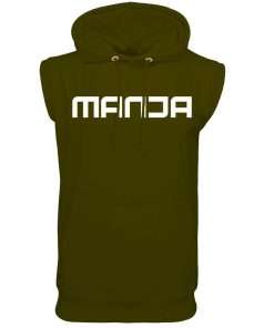 Vintage Logo Printed Men's Sleeveless Pullover Hoodie